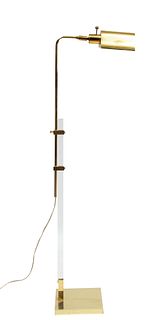Brass And Lucite Standing Lamp C. 1960