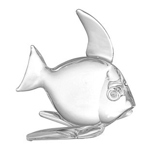 Steuben Glass 'Tropical Fish' Figurine, H 8.5'' W 6'' L 8''