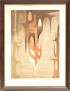 Toshi Yoshida (Japanese, 1911-1995) Woodblock Print, 1959, "Down", H 20'' W 14''