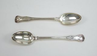 (2) 19th C. English Sterling Silver Basting Spoons.