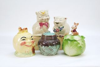 Group Vintage Ceramic Cookie Jars.