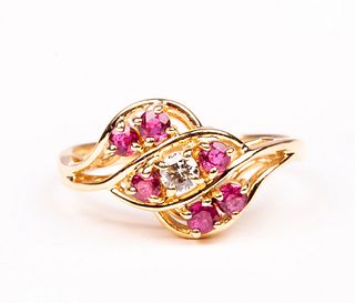 Ruby and Diamond 14K Gold Ring