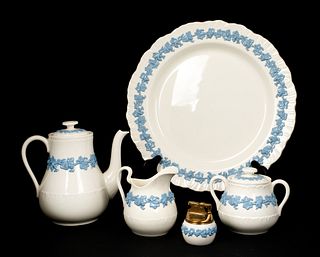 Wedgwood Embossed Queen's Ware Coffee Set and More