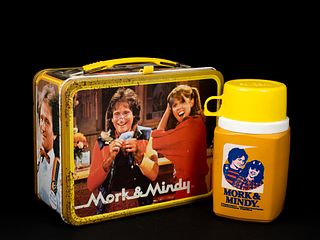 A Vintage Mork & Mindy Lunchbox and Thermos
