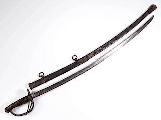 AMES MODEL 1860 LIGHT CAVALRY SABER AND SCABBARD