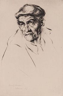 ARTHUR HEINTZELMAN (1891-1965) PENCIL SIGNED DRYPOINT ETCHING