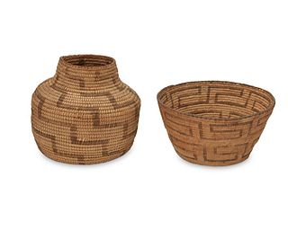 Two Pima baskets