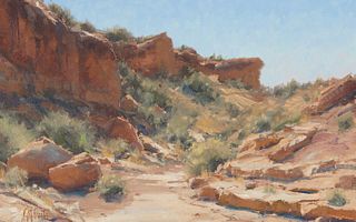 Matt Smith, (b. 1960), "Red Point Canyon," 2007, Oil on panel, 10" H x 16" W