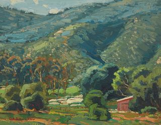 Gary Lang, (b. 1960), "Early Spring-San Pasqual", Oil on canvas board, 11" H x 14" W