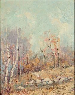 AN EARLY 2OTH C. IMPRESSIONIST LANDSCAPE