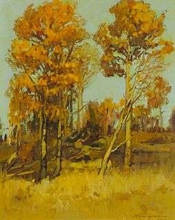 Jerry Jordan, (b. 1944), "Golden Morning," 1998, Oil on canvas, 30" H x 24" W