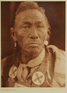 Edward S. Curtis (1868-1952), "Muwu ("His Tooth") - Sarsi," Plate 619 from "The North American Indian" Volume 18