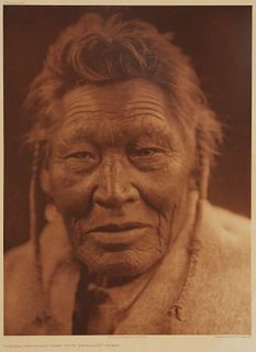 Edward S. Curtis (1868-1952), "Tsaassi-Mis-salla "Crow with Necklace" - Sarsi," Plate 618 from "The North American Indian" Volume 18
