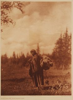 Edward S. Curtis (1868-1952), "Moss for the Baby - Bags - Cree," Plate 625 from "The North American Indian" Volume 18