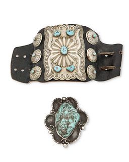 Two Southwest jewelry items