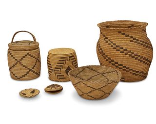 A group of Papago baskets