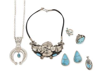 A group of Southwest-style jewelry
