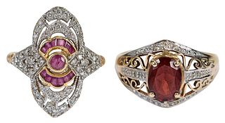 Two Art Deco Style Rings