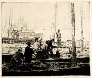 George Elmer Browne (1871-1946) 'Sardine Fleet At Anchor'