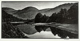 Asa Cheffetz (1896-1965) 'Along the Winooski,Vermont, 1948'