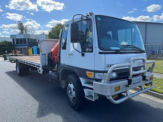 2001 Hino 4x2 Flatbed Crane Truck