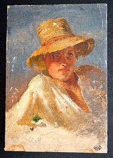 Claude Monet, Attributed: Personnage au Chapeau