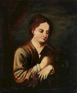 PORTRAIT OF A YOUNG WOMAN READING