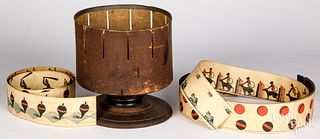 Zoetrope, with 12 double sided paper strips