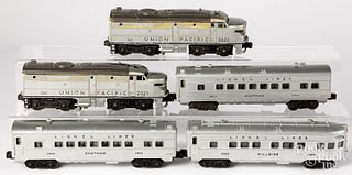 Lionel five piece passenger train set