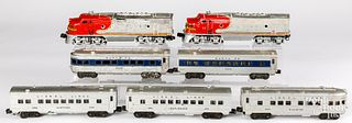 Seven piece Lionel passenger train set