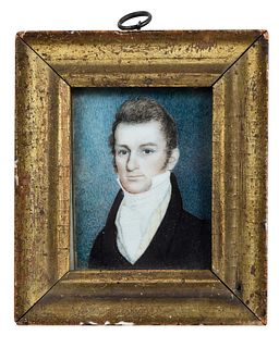 American Portrait Miniature of a Gentleman
