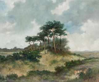 A CONTINENTAL SCHOOL LANDSCAPE PAINTING 1948