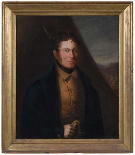 Early Portrait of a Soldier in an Encampment