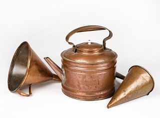 Three Pieces of Antique Copperware