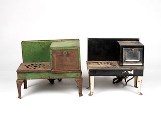 Two Antique Child's Electric Stoves, 1930s