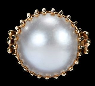 14kt. Mabe Pearl Ring