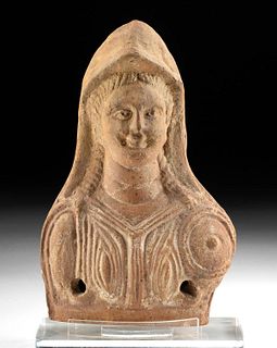 Romano-Egyptian Terracotta Bust of Minerva