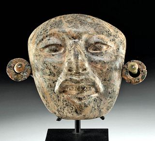 Stunning Maya Greenstone Mask (for King in Grave)