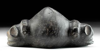 Taino Stone Janiform Zemi Figure, Trigonolith