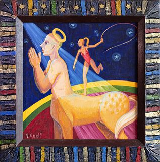 VICKI CHELF, Prayer to the Spotlight, Oil on canvas