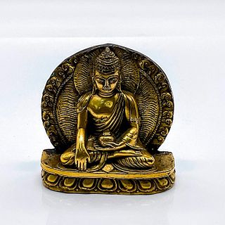Antique Tibetan Gilded Bronze Medicine Buddha Statue