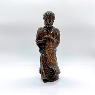 Antique Chinese Ming Dynasty Bronze Ascetic Statue