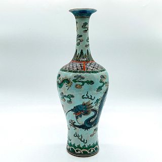 Antique Chinese Kangxi Style Ceramic Dragon Vase