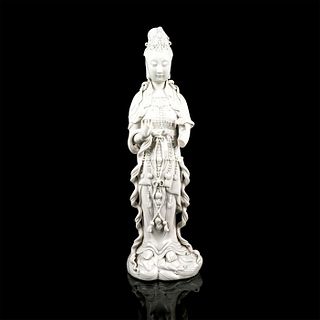 Antique Chinese Porcelain Blanc de Chine Guanyin Sculpture