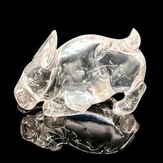 Antique Chinese Rock Crystal Rabbit Sculpture