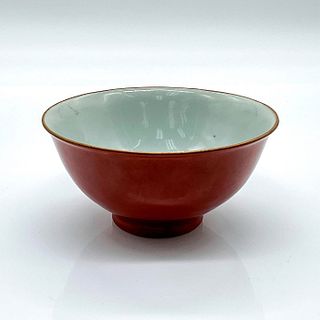 Chinese Monochrome Porcelain Red Bowl