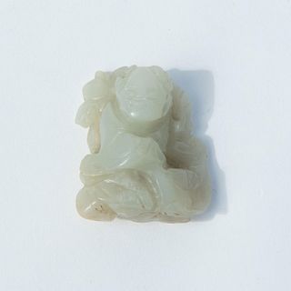 Antique Chinese Jade Figurine of Boy