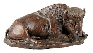 Bronze Bison By G. Demange.