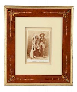 Sitting Bull & Buffalo Bill Cabinet Card Photograph.