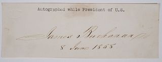 JAMES BUCHANAN, Signature as President